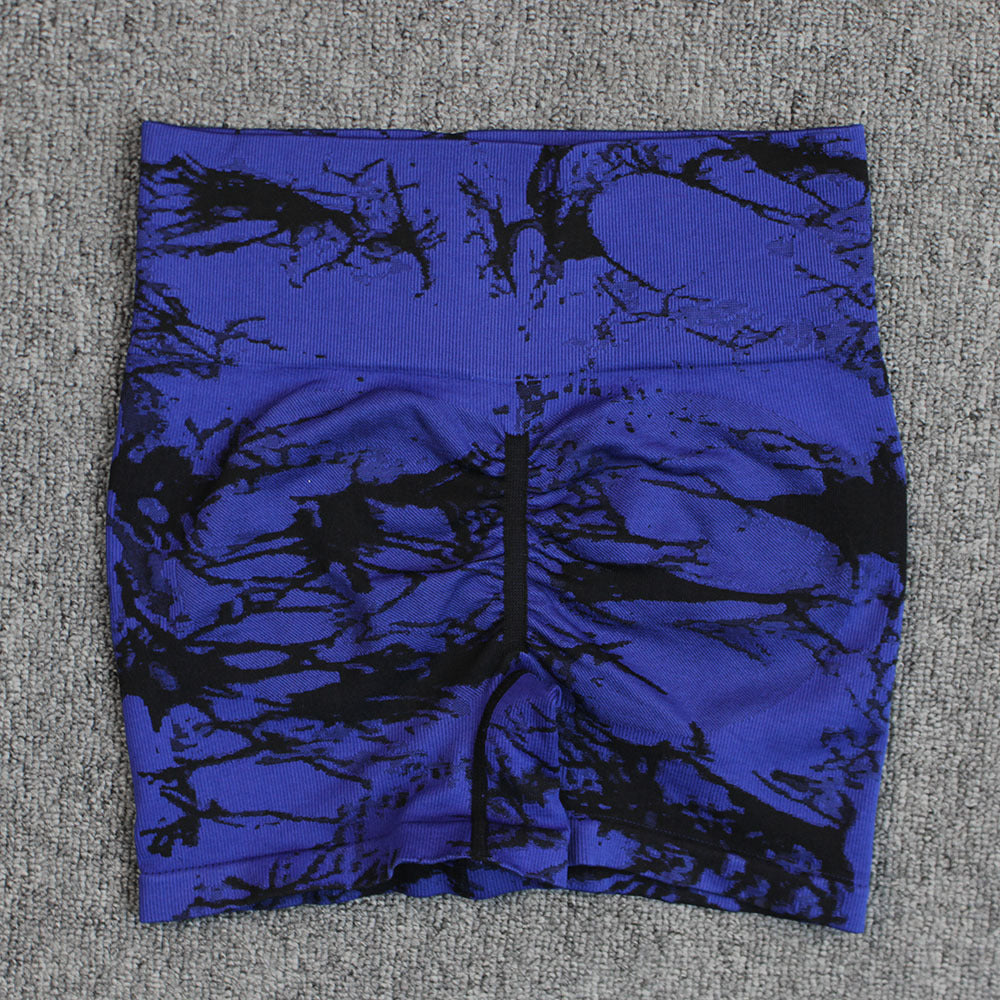 Tie-dye Printed Yoga Pants Summer Quick-drying Fitness Shorts Sexy High-waisted Hip-lifting Leggings Women Pants Tie-dye Printed Yoga Pants Summer Quick-drying Fitness Shorts Sexy High-waisted Hip-lifting Leggings Women Pants